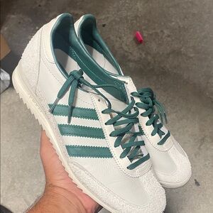 Adidas SL 72  White and Teal Sneakers